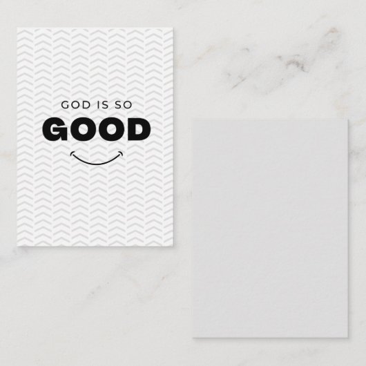神は非常に良いバイブルHerringboneクリスチャン信仰である ノートカード (正面/裏面)