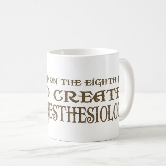 神は麻酔科学を作成しました コーヒーマグカップ (正面右)