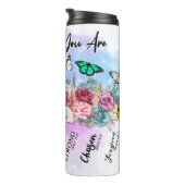 神は、あなたがいると言う。....蝶と花 タンブラー (回転右)