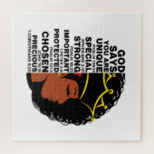 神は、あなたはメラニンのクリスチャンのシスタクイーンであると言う ジグソーパズル (横)