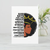 神は、あなたはメラニンのクリスチャンのシスタクイーンであると言う 招待状 (スタンド正面)