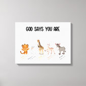 神は、あなた方が壁の装飾であると言う キャンバスプリント (正面)