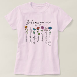 神は、あなた方はクリスチャンの女性のTシャツだと言う Tシャツ
