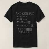 神は、光をあげて、光があると言った Tシャツ (デザイン正面)