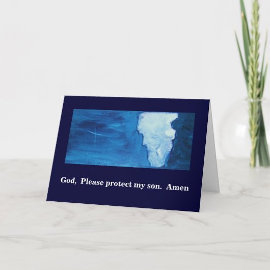 神は、私の息子を保護します カード (正面)