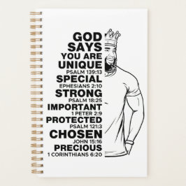 神は、私はメラニンの男性と言う黒いパパクリスチャンの男性 プランナー手帳