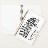 神は、私はメラニンの男性と言う黒いパパクリスチャンの男性 プランナー手帳 (ディスプレー)