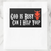 神はB忙しのステッカー 長方形シール (バッグ)