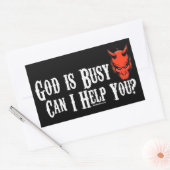 神はB忙しのステッカー 長方形シール (封筒)