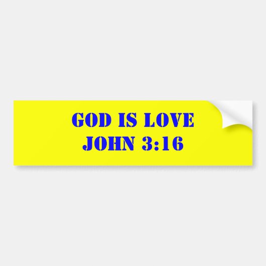 神はLOVEJOHNの3:16です バンパーステッカー (正面)