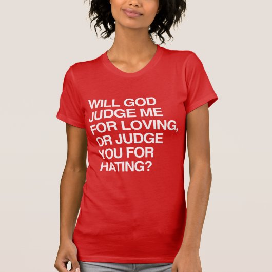 神はLOVINを私を裁くのか Tシャツ (正面)