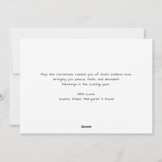 神へのエレガント宗教的な栄光キリスト教のクリスマス シーズンカード (裏面)