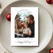 神へのクリスマスの栄光かわいい家族の写真ハッピー シーズンカード