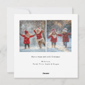 神へのシンプル宗教的な栄光クリスマス5写真 シーズンカード (裏面)