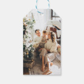 神へのモダン金ゴールドの栄光クリスマス ギフトタグ (裏面)