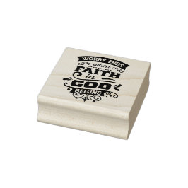 神への信仰が始まると心配は終わる ラバースタンプ