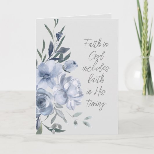 神への信仰のカスタム文字 カード (正面)