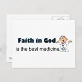 神への信仰は医最高の医の薬である ポストカード (正面/裏面)