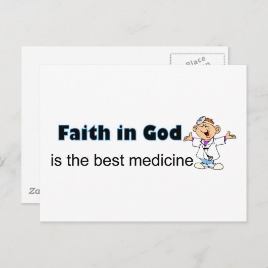 神への信仰は医最高の医の薬である ポストカード (正面/裏面)