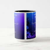 神への信仰を持つ深い色マグカップ マグカップ (中央)