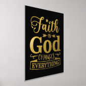 神への信仰 - 魂を揺さぶる宗教的名言集 箔ポスター (レイダウン)