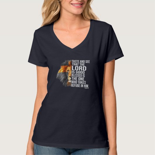 神への信仰 – Psalm Christian Bible Tシャツ (正面)