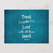 神への信頼とハート聖句 ポストカード (正面)