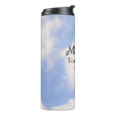 神への信頼感動的名前をカスタムするブルースカイ タンブラー (回転左)