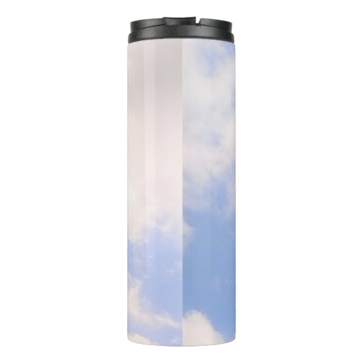 神への信頼感動的名前をカスタムするブルースカイ タンブラー (裏面)