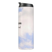 神への信頼感動的名前をカスタムするブルースカイ タンブラー (回転右)