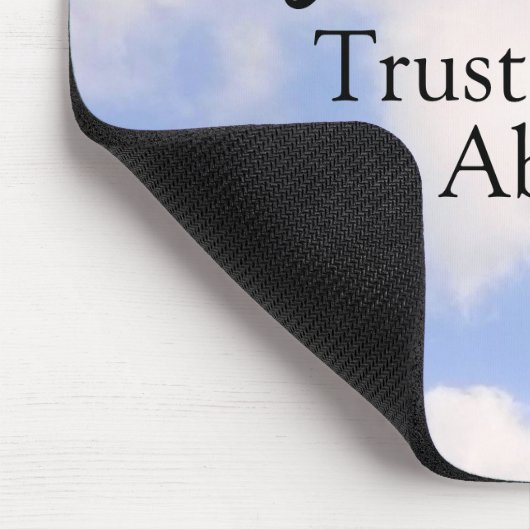 神への信頼感動的名前をカスタムするブルースカイ マウスパッド (コーナー)