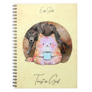 神への信頼 – カスタムNotebook Cat Coffee Wolf ノートブック