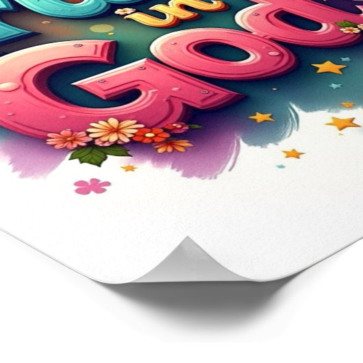 神への信頼 ポスター (角)