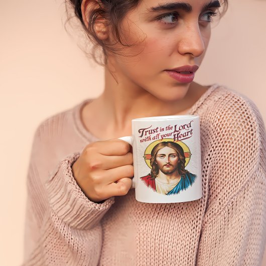 神への信頼: 信仰を鼓舞するイエス・キリスト コーヒーマグカップ