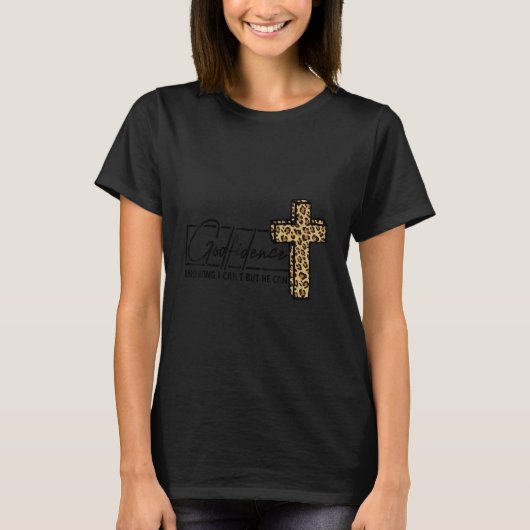 神への信頼 私にはできない でも神にはできる キリスト教 Tシャツ (正面)