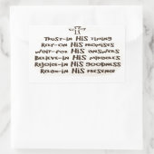 神への信頼 長方形シール (バッグ)