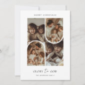 神への宗教的な信仰の栄光クリスマスアーチ写真 シーズンカード (正面)