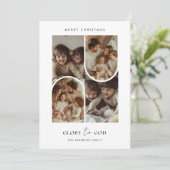 神への宗教的な信仰の栄光クリスマスアーチ写真 シーズンカード (スタンド正面)