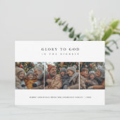 神への宗教的な栄光クリスマスの写真 シーズンカード (スタンド正面)