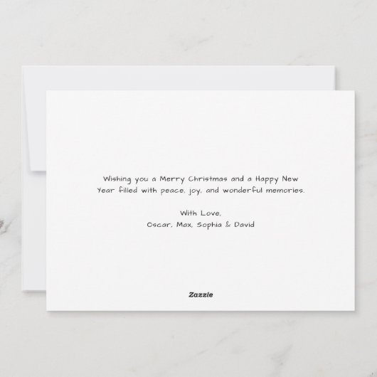 神への宗教的な栄光クリスマスの写真 シーズンカード (裏面)