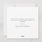 神への宗教的な聖なるクリスマスの栄光のスクリプト写真 シーズンカード (裏面)