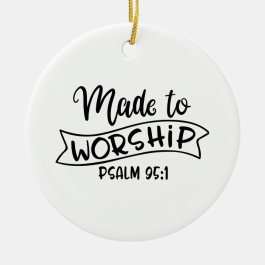 神への恐怖を崇拝させる セラミックオーナメント (正面)