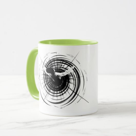 神への愛についての美しい瑠美の詩とマグカップ マグカップ (正面左)