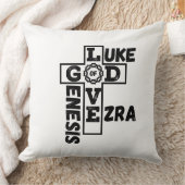 神への愛の聖書的クロスワード クッション (ブランケット)