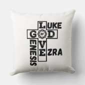 神への愛の聖書的クロスワード クッション (裏面)