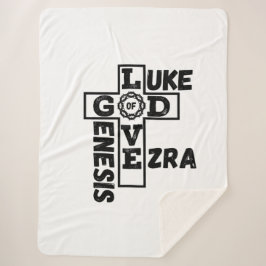 神への愛の聖書的クロスワード シェルパブランケット