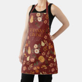 神への感謝の秋のパターンBurgundy エプロン (インサイチュ)