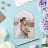 神への栄光のアーチ写真モダン宗教的なクリスマス アクリル招待状 (インサイチュ (ウェディング))