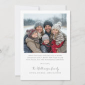 神への栄光のスクリプト宗教的なクリスマスフォトカード 招待状 (裏面)