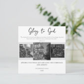 神への栄光のモダン聖なる書物、 経典シンプルクリスマス シーズンカード (スタンド正面)